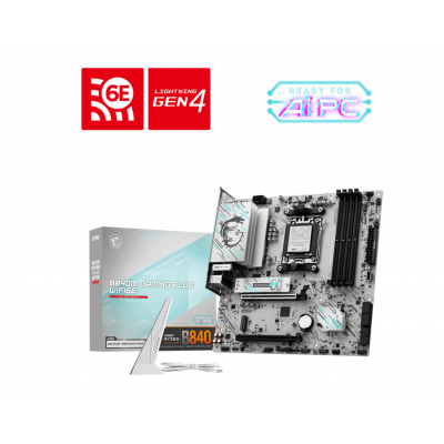 Материнская плата MSI B840M GAMING PLUS WIFI6E AM5 4xDDR5 4xSATA3 RAID 2xM.2 HDMI Type-C mATX