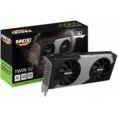 Видеокарта Inno3D GeForce RTX5060 Ti TWIN X2, 8G GDDR7 128-bit HDMI 3xDP N506T2-08D7-193075N