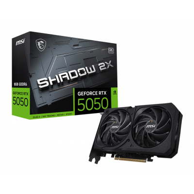 Видеокарта MSI GeForce RTX 5050 8G SHADOW 2X OC, 8G GDDR6 128bit 1xHDMI 3xDP G5050-8S2C