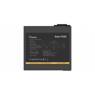 Блок питания Ocypus Beta P500 Черный 500W Non modular, Beta-P500-N1HDBK024X-EU