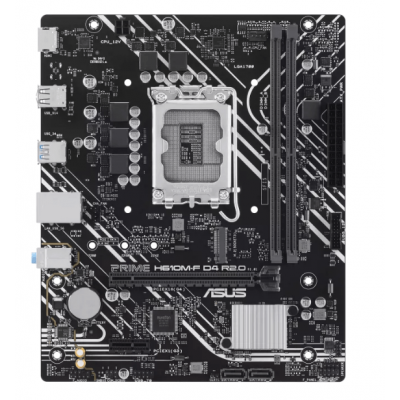 Материнская плата ASUS PRIME  H610M-F D4 R2.0, LGA1700 2xDDR4 2xSATA3 1xM.2 1xHDMI mATX