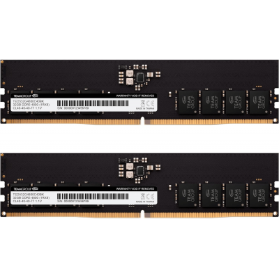 Оперативная память 64GB Kit (2x32GB) 6400MHz DDR5 Team Group ELITE  CL52 TED564G6400C52DC01